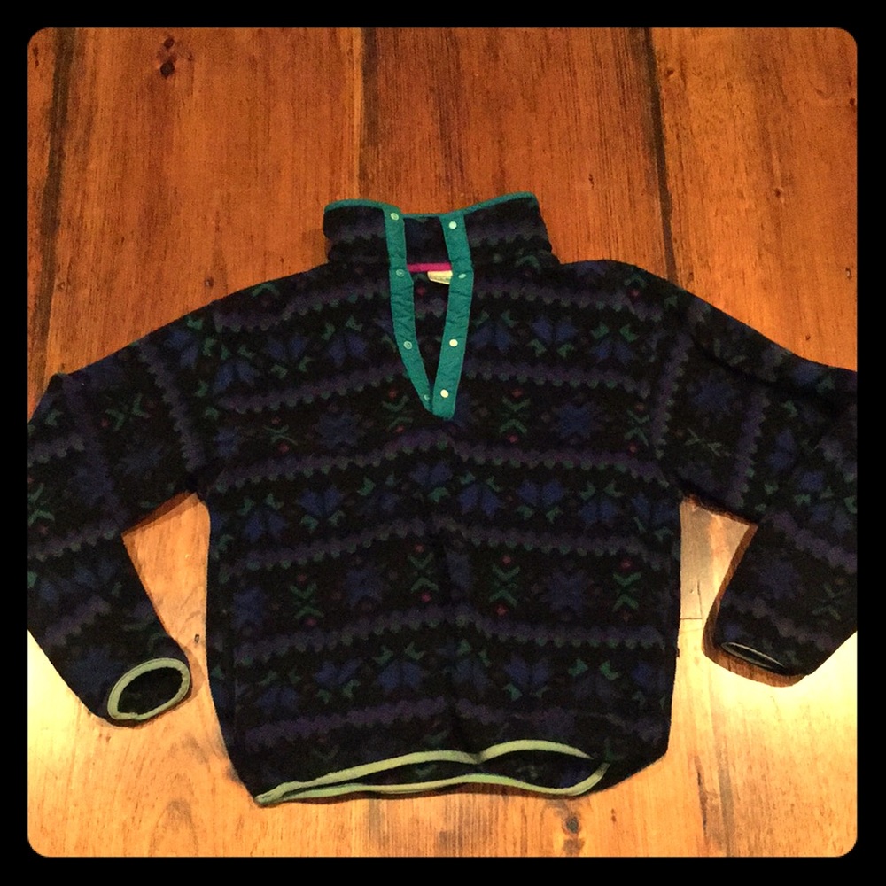 L. L. Bean fleece snap pullover